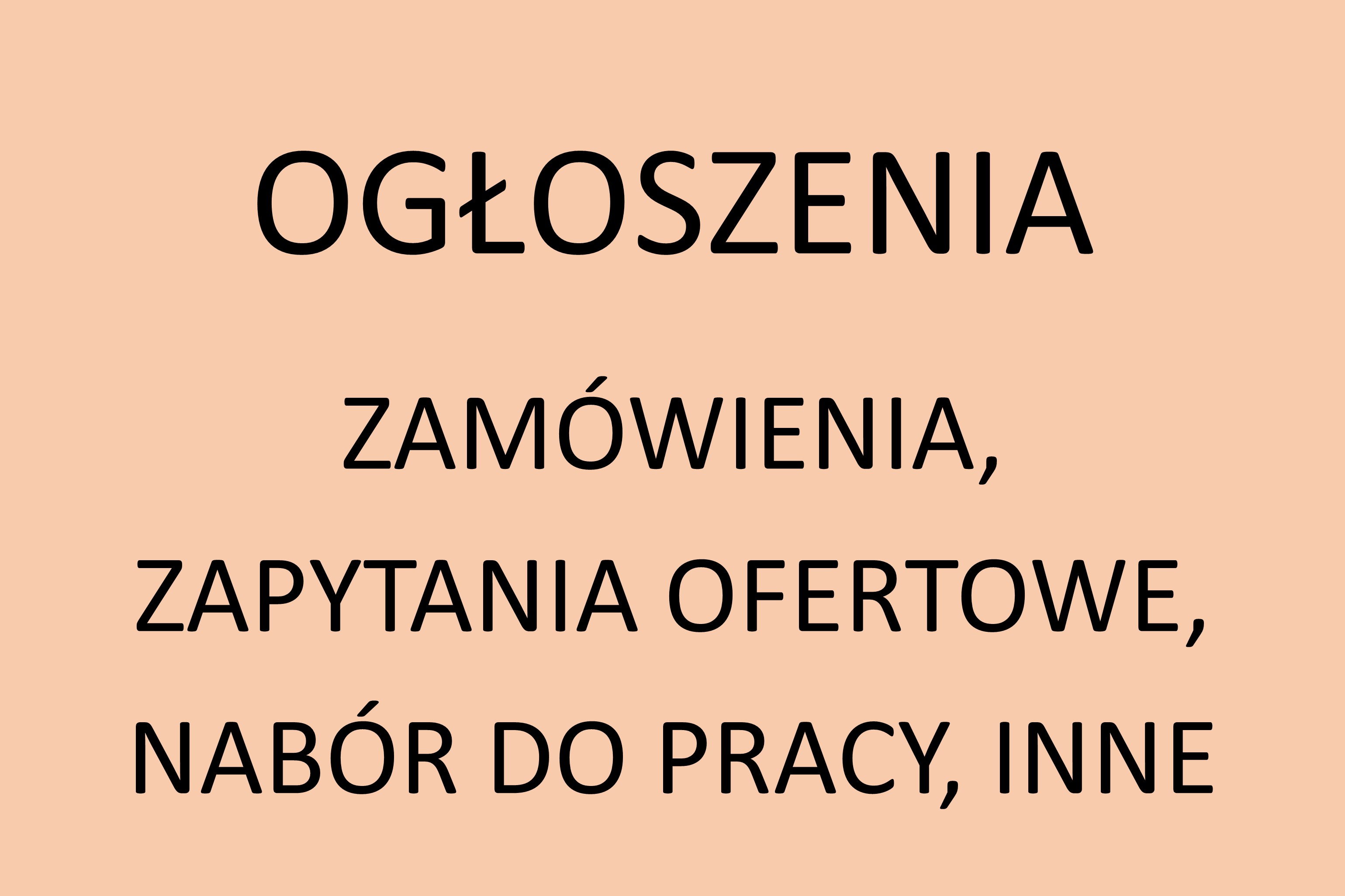 ogłoszenia