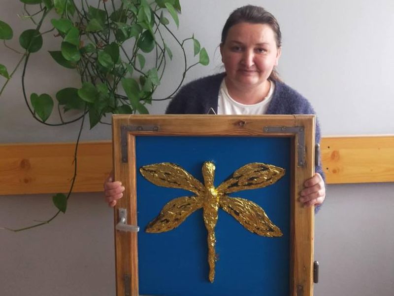 Pani Marika ze swoim obrazem