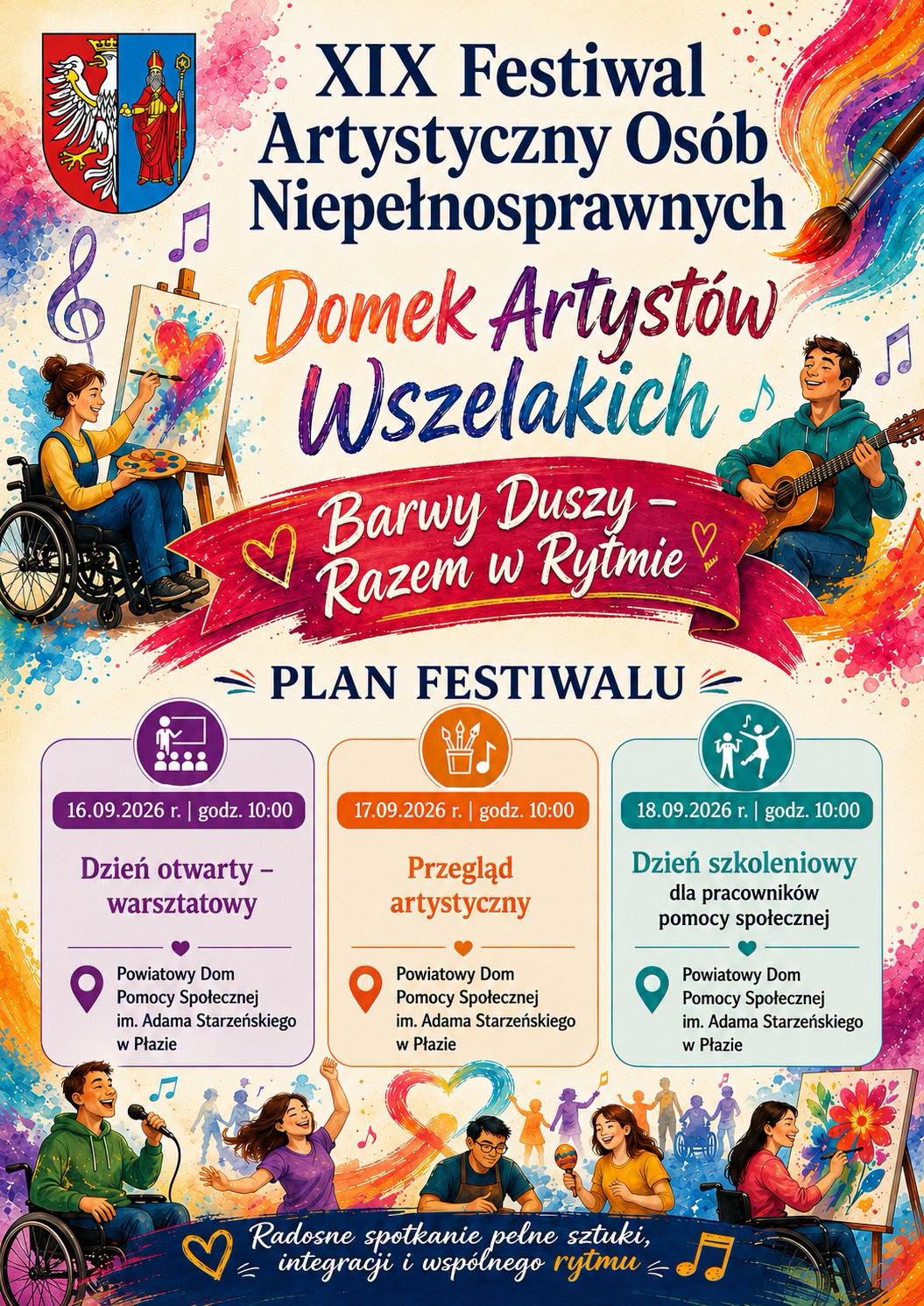 plakat domek artystów wszelakich